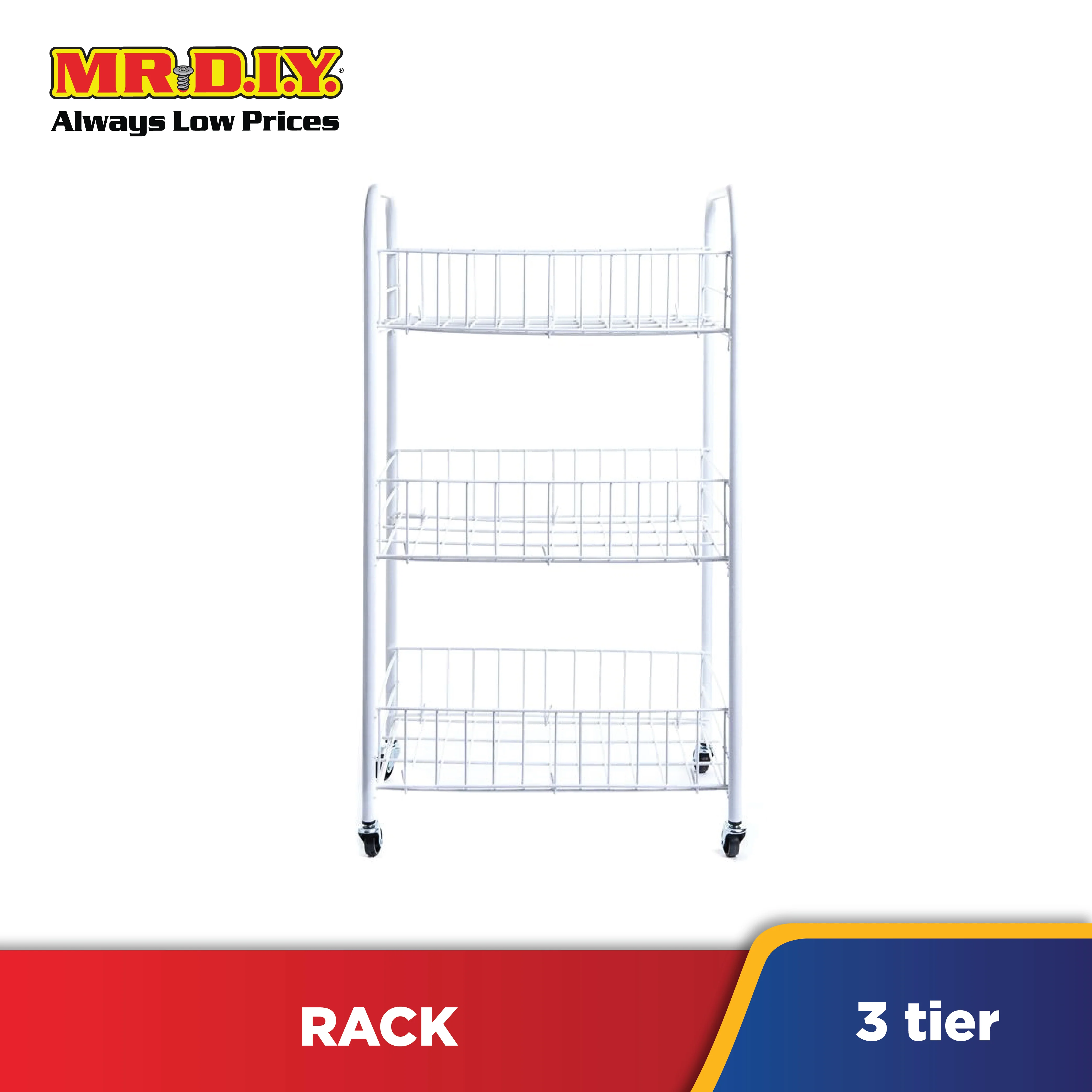 (MR.DIY) 3 Tier Wire Storage Cart - Image 2