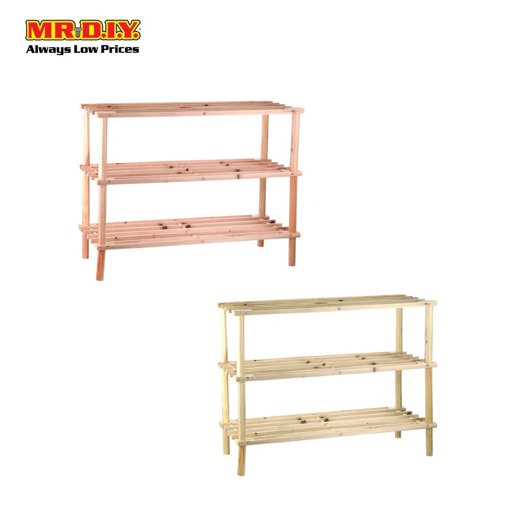 (MR.DIY) 3 Tier Wooden Shoes Rack (63cm x 55cm) - Image 4