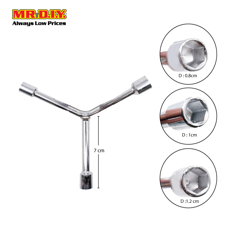 (MR.DIY)  3-Way Y Wrench Spanner Socket - Image 3