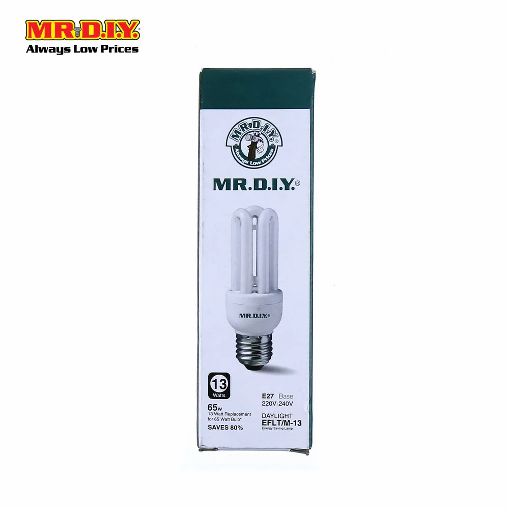 (MR.DIY) 3U Shape Bulb Daylight E27 (13W) - Image 2