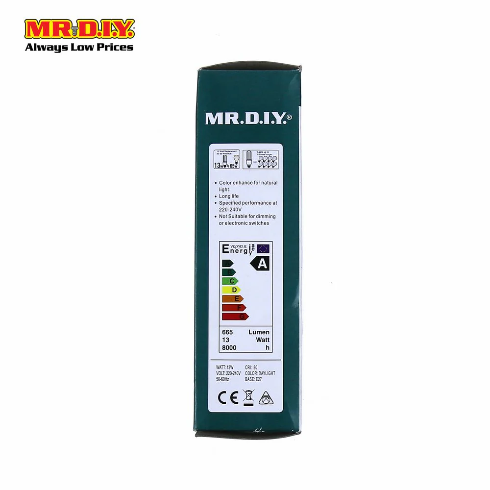 (MR.DIY) 3U Shape Bulb Daylight E27 (13W) - Image 3