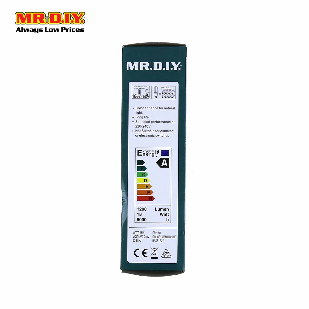 [BEST SELLER] (MR.DIY) 3U Shape LED Bulb Warm White E27 (18W) - Image 3
