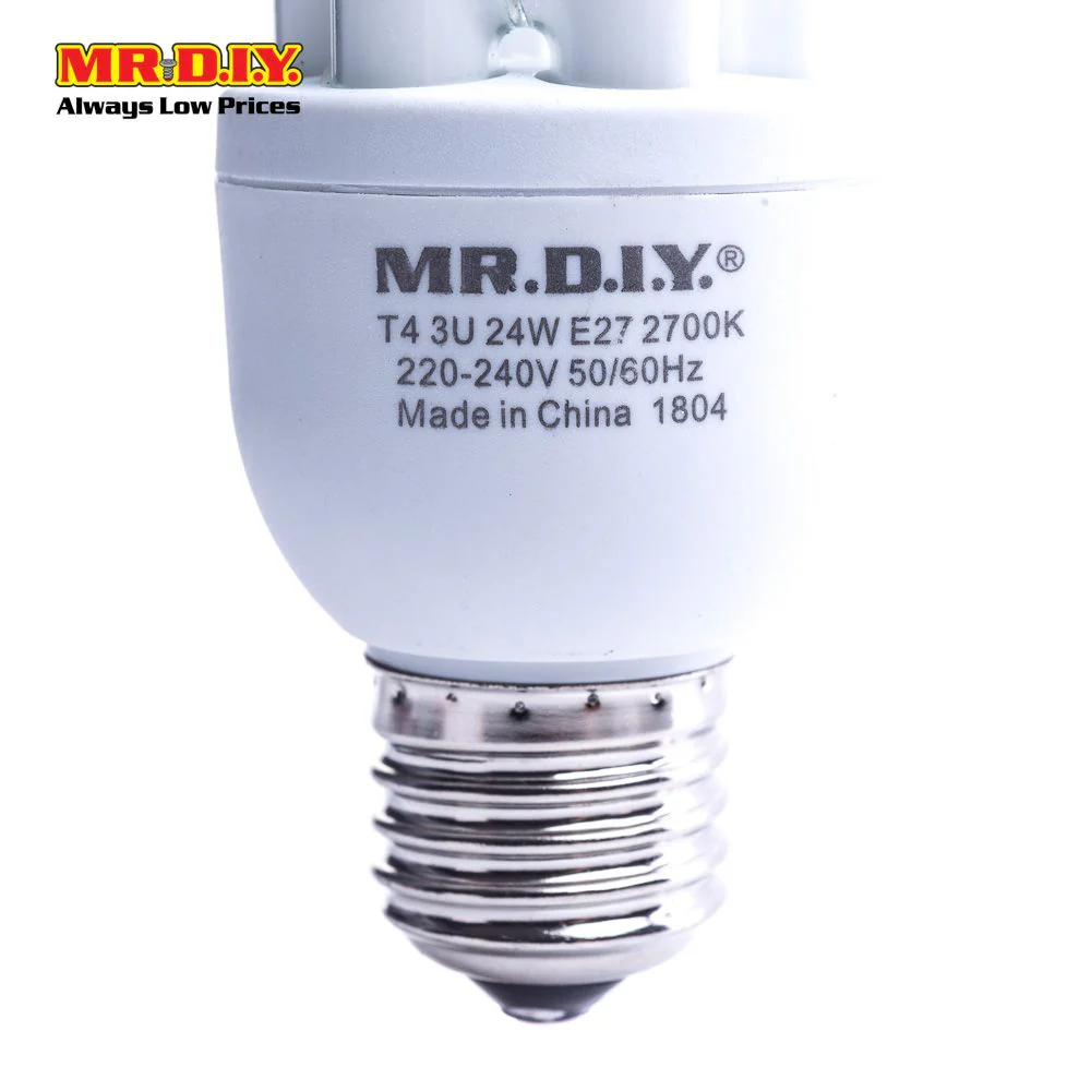 [BEST SELLER] (MR.DIY) 3U Shape LED Bulb Warm White E27 (24W) - Image 5