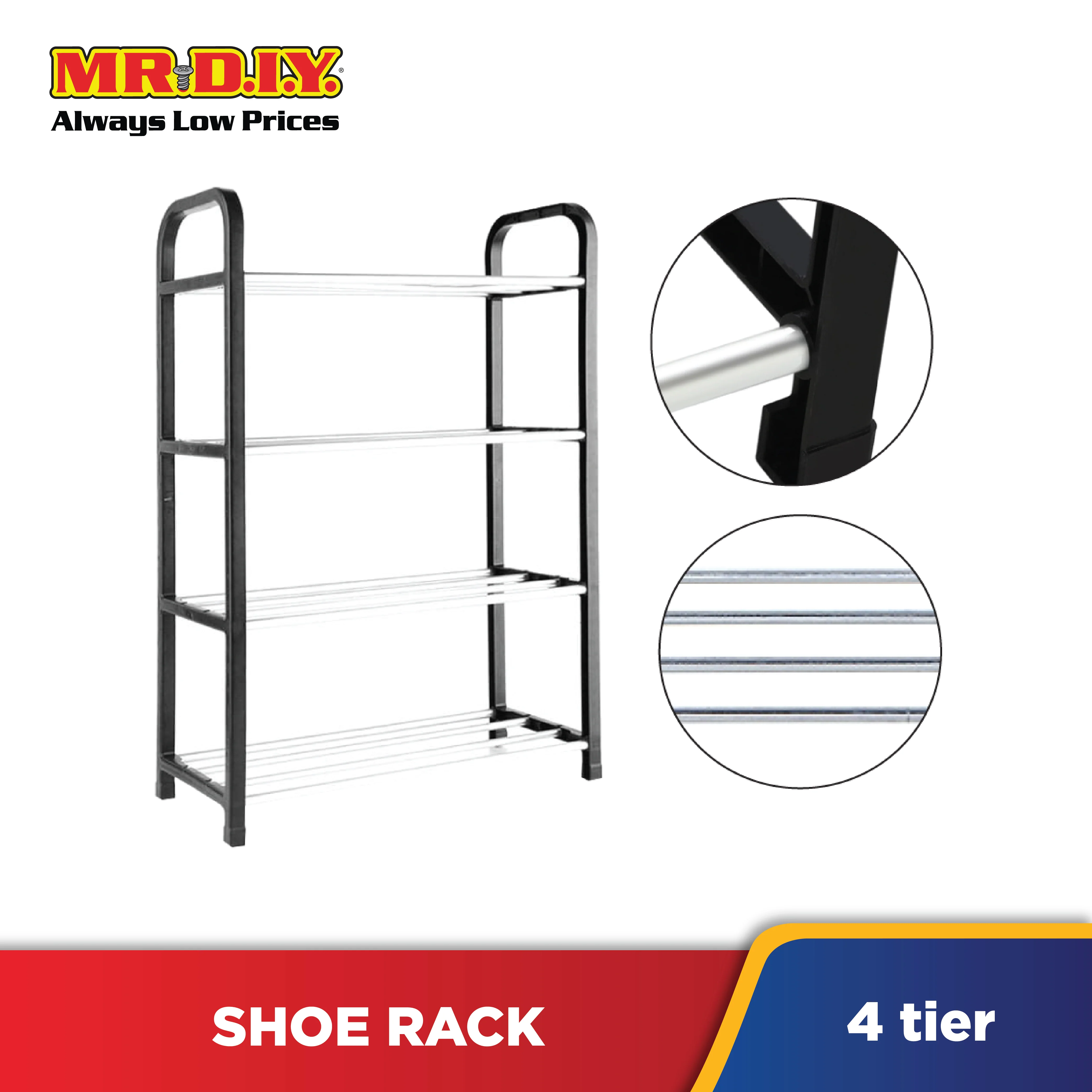 (MR.DIY) 4-Tier Shoe Rack (42cm x 68cm) - Image 2