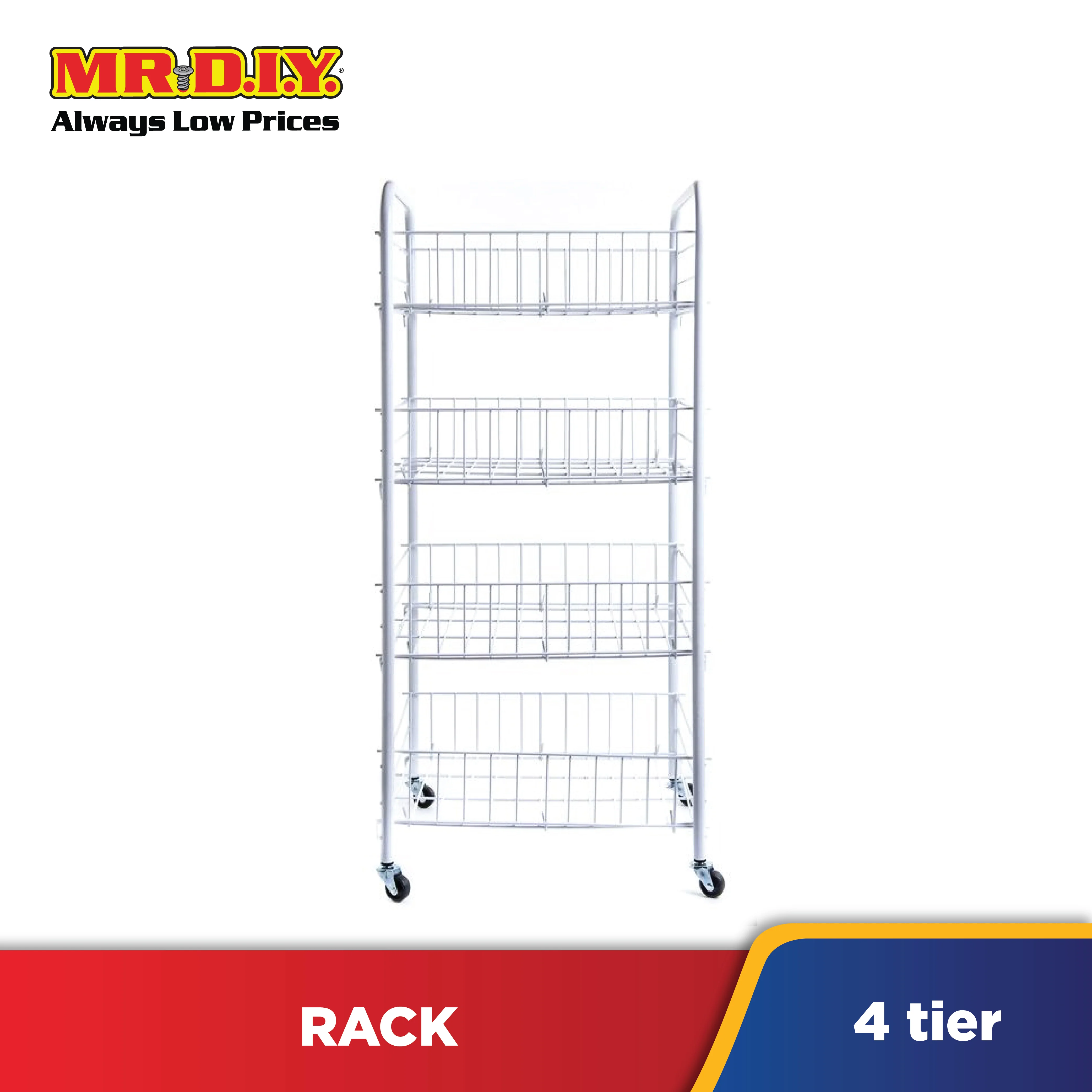 (MR.DIY) 4 Tier Wire Storage Cart - Image 2