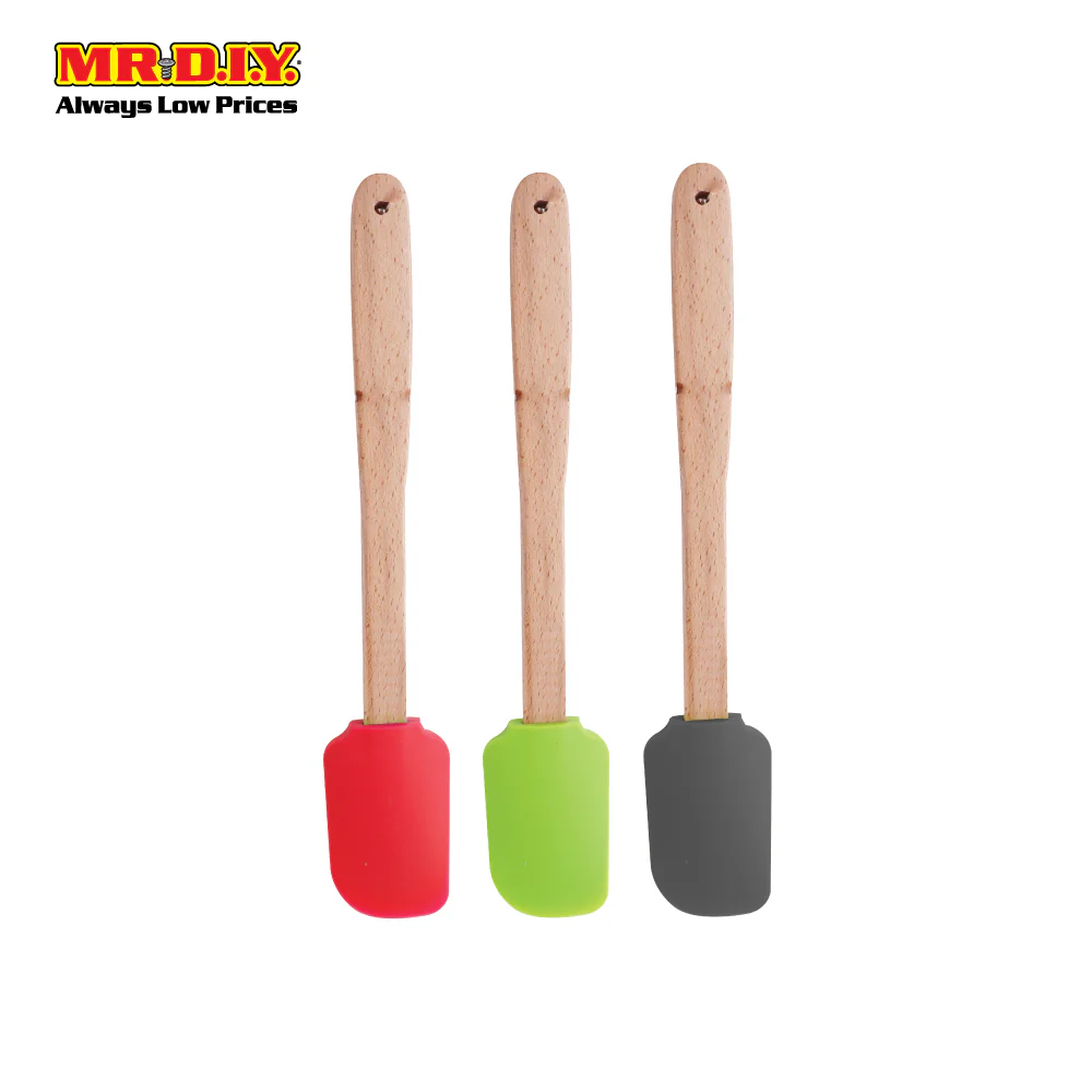 (MR.DIY) AIDAOU Wooden Handle Silicone Spatula (29cm) - Image 2