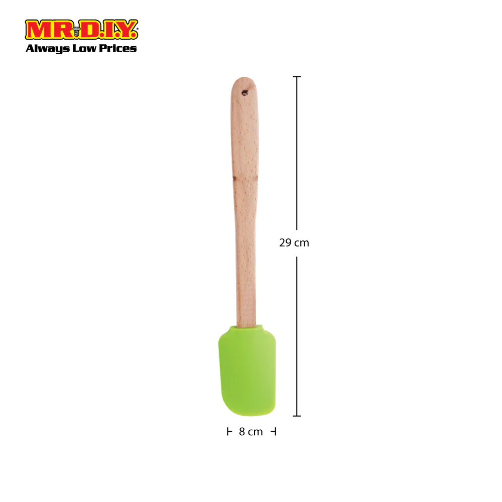 (MR.DIY) AIDAOU Wooden Handle Silicone Spatula (29cm) - Image 3
