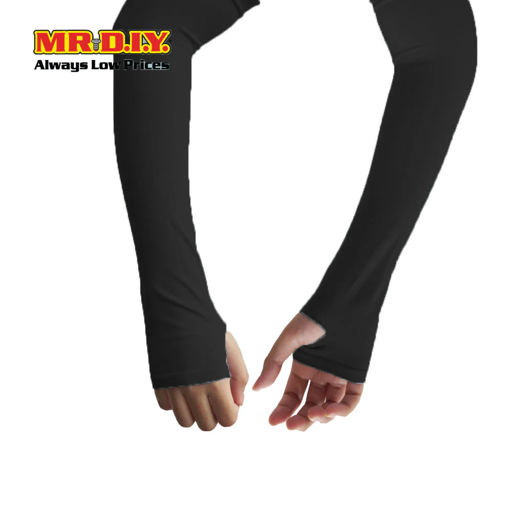 (MR. DIY) Arm Sleeve Handsocks Fingerless - BLACK - Color Series - Image 2