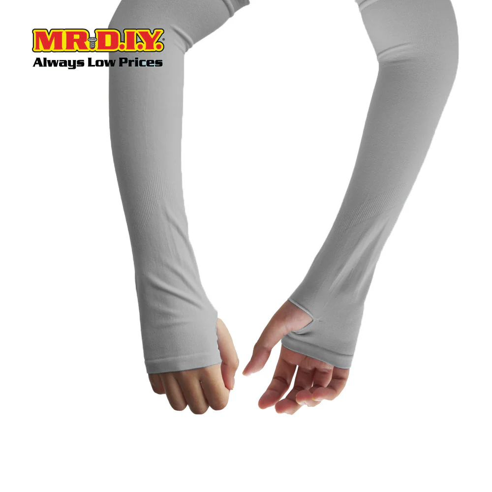 (MR. DIY) Arm Sleeve Handsocks Fingerless - GREY - Color Series - Image 2