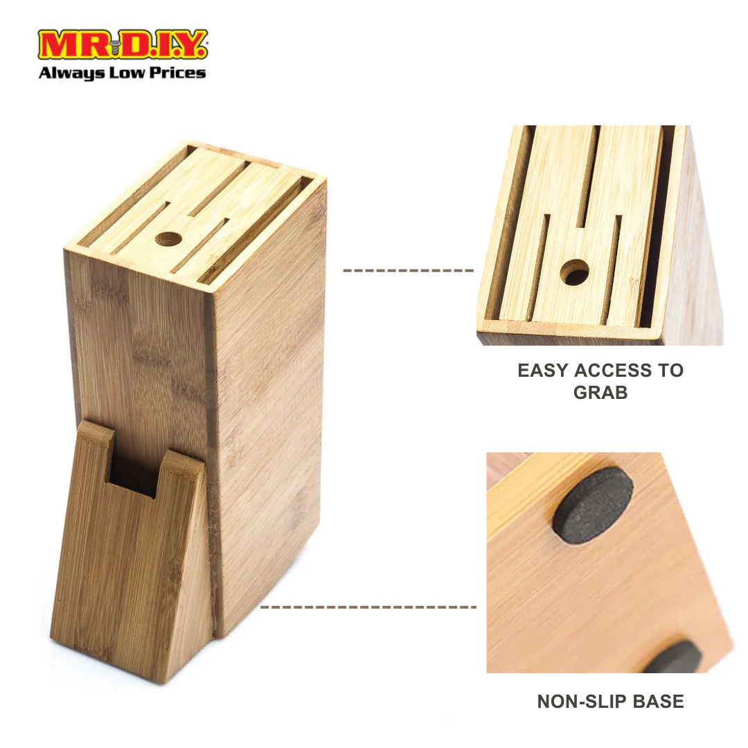 (MR.DIY) Bamboo Knife Holder Stand Storage (1pc) - Image 6