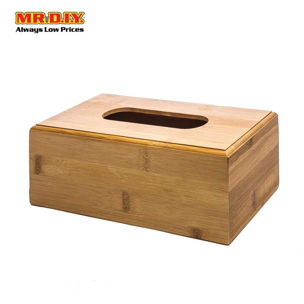 (MR.DIY) Durable Bamboo Wooden Tissue Box (25 x 12cm) - Image 2