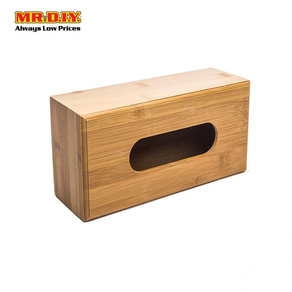 (MR.DIY) Durable Bamboo Wooden Tissue Box (25 x 12cm) - Image 3