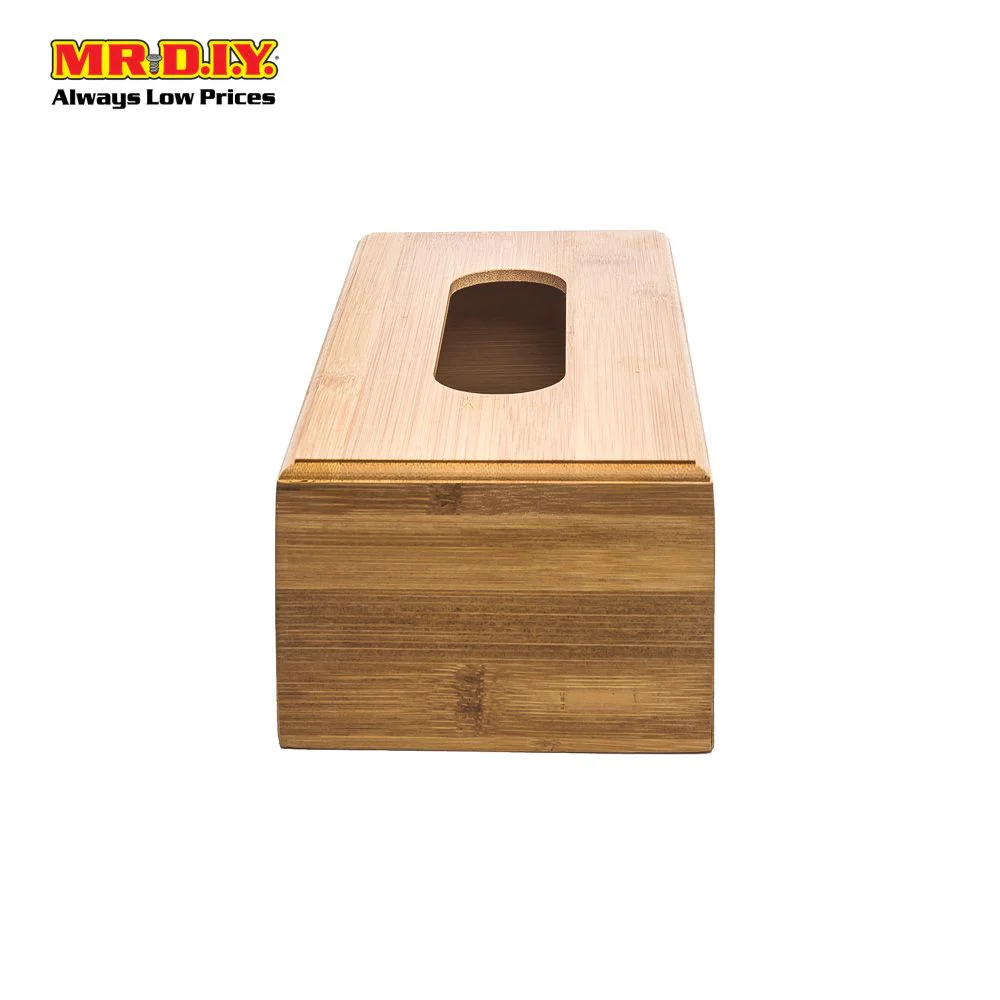 (MR.DIY) Durable Bamboo Wooden Tissue Box (25 x 12cm) - Image 4