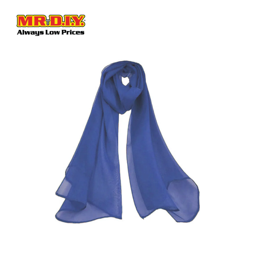 (MR. DIY) Basic Chiffon Scarf (45inch) - Blue - Color Series - Image 2