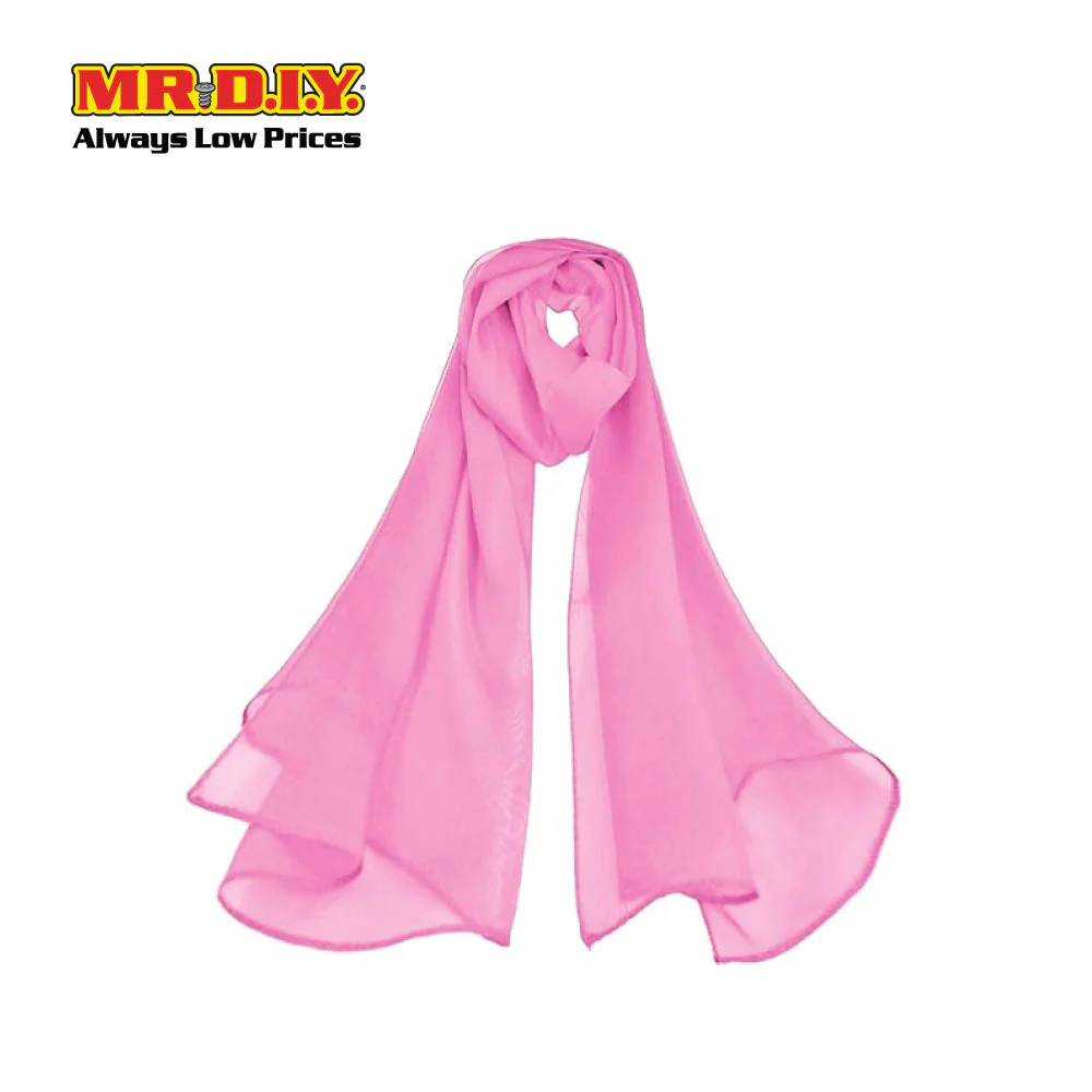 (MR. DIY) Basic Chiffon Scarf (45inch) - Light Pink - Color Series - Image 2