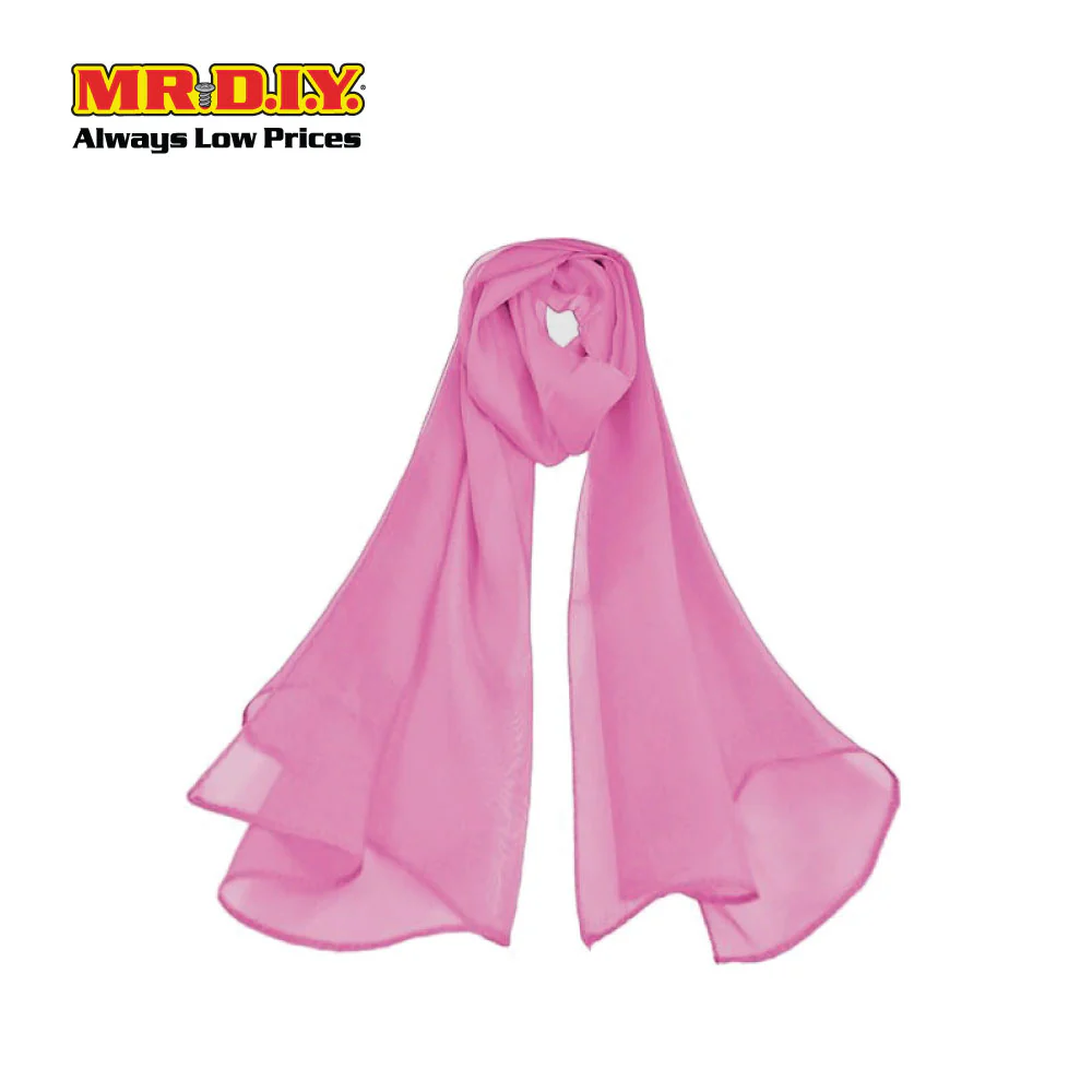 (MR. DIY) Basic Chiffon Scarf (45inch) - Pink - Color Series - Image 2
