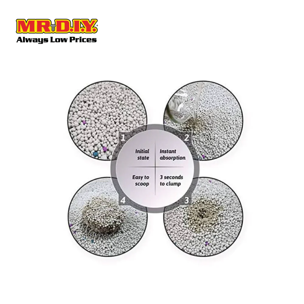 (MR.DIY) Bentonite Anti-Bacterial Ordor-Control Absorbent Super Clumping Cat Litter  - Lavender (8L) - Image 3