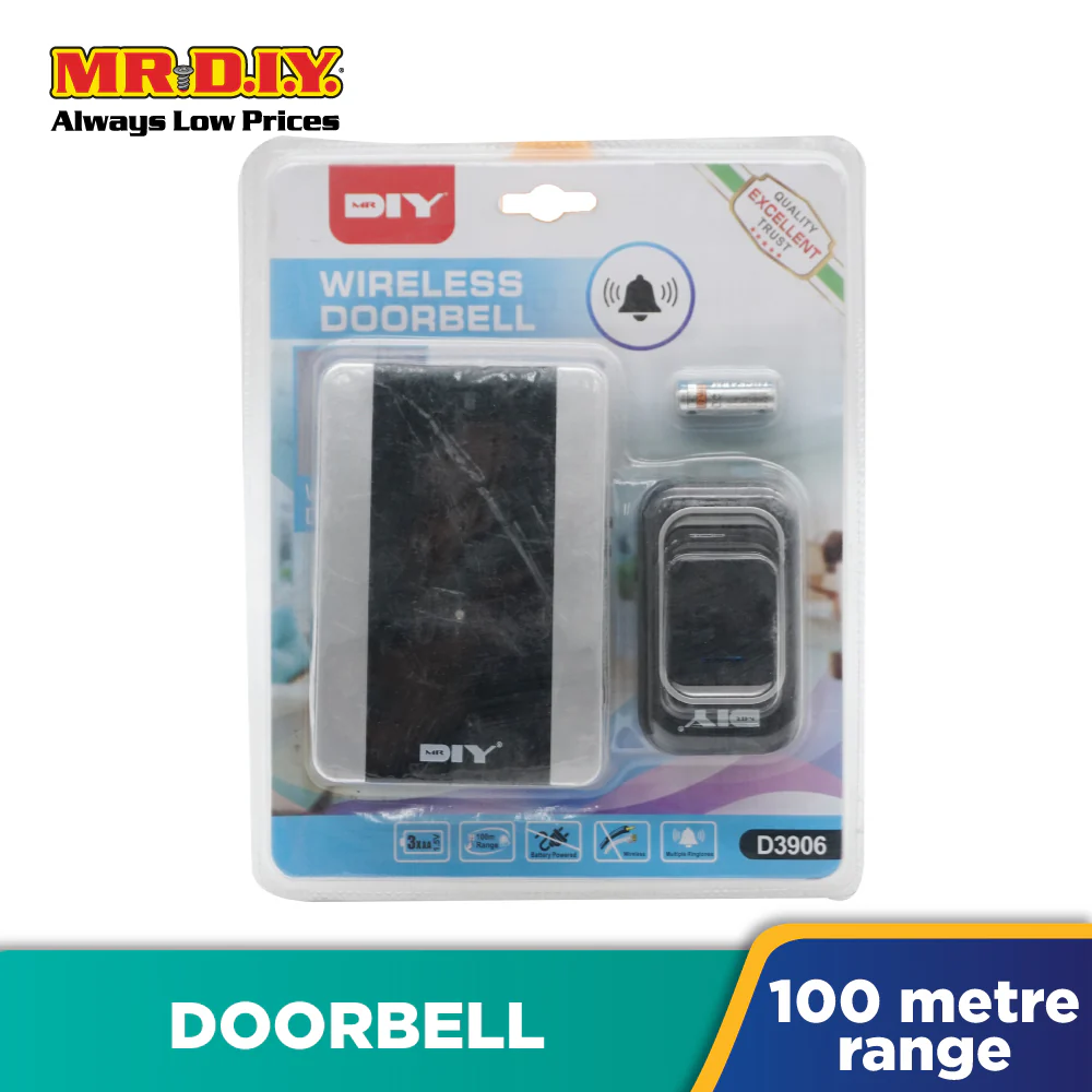 (MR.DIY) Black Battery Wireless Doorbell - Image 2