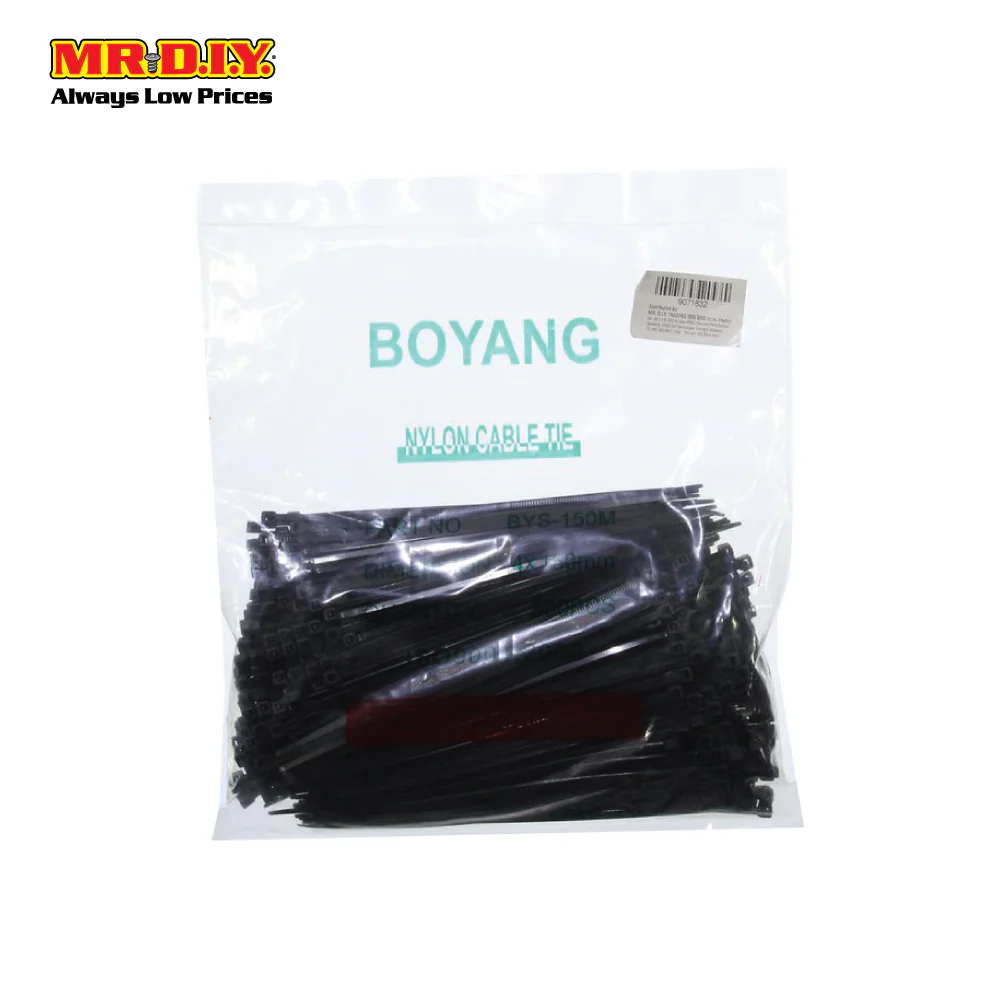 (MR.DIY) Black Cable Ties (4mm x 15cm) 500pcs - Image 3