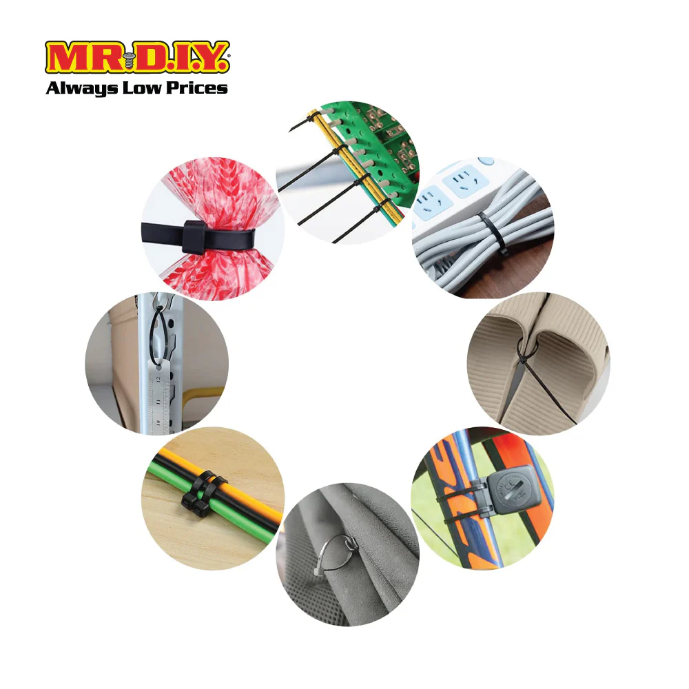 (MR.DIY) Black Cable Ties (4mm x 15cm) 500pcs - Image 7
