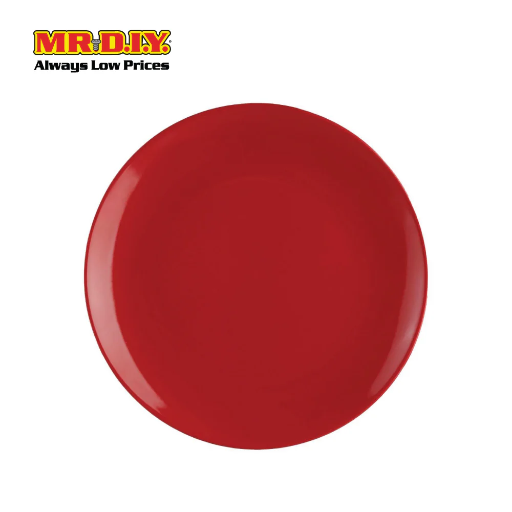 (MR.DIY) Black Red Melamine Dinner Plate 10" - Image 3