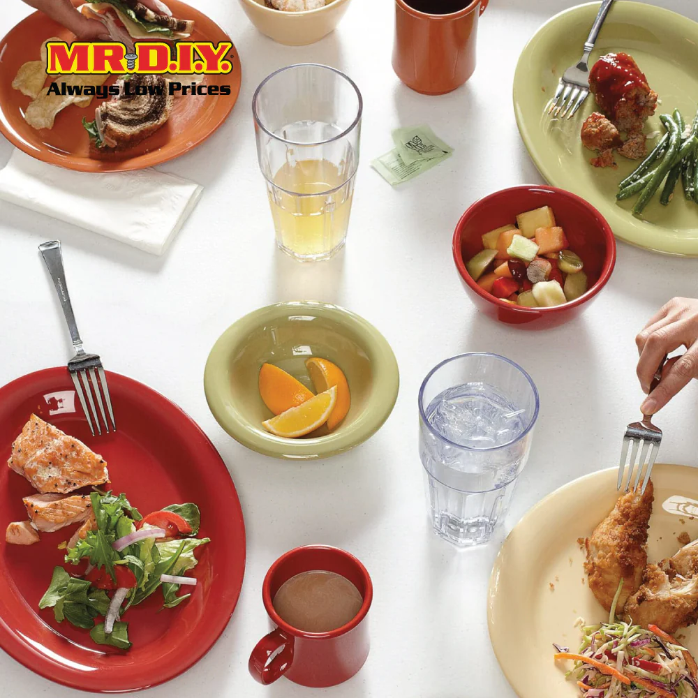 (MR.DIY) Black Red Melamine Dinner Plate 10" - Image 4