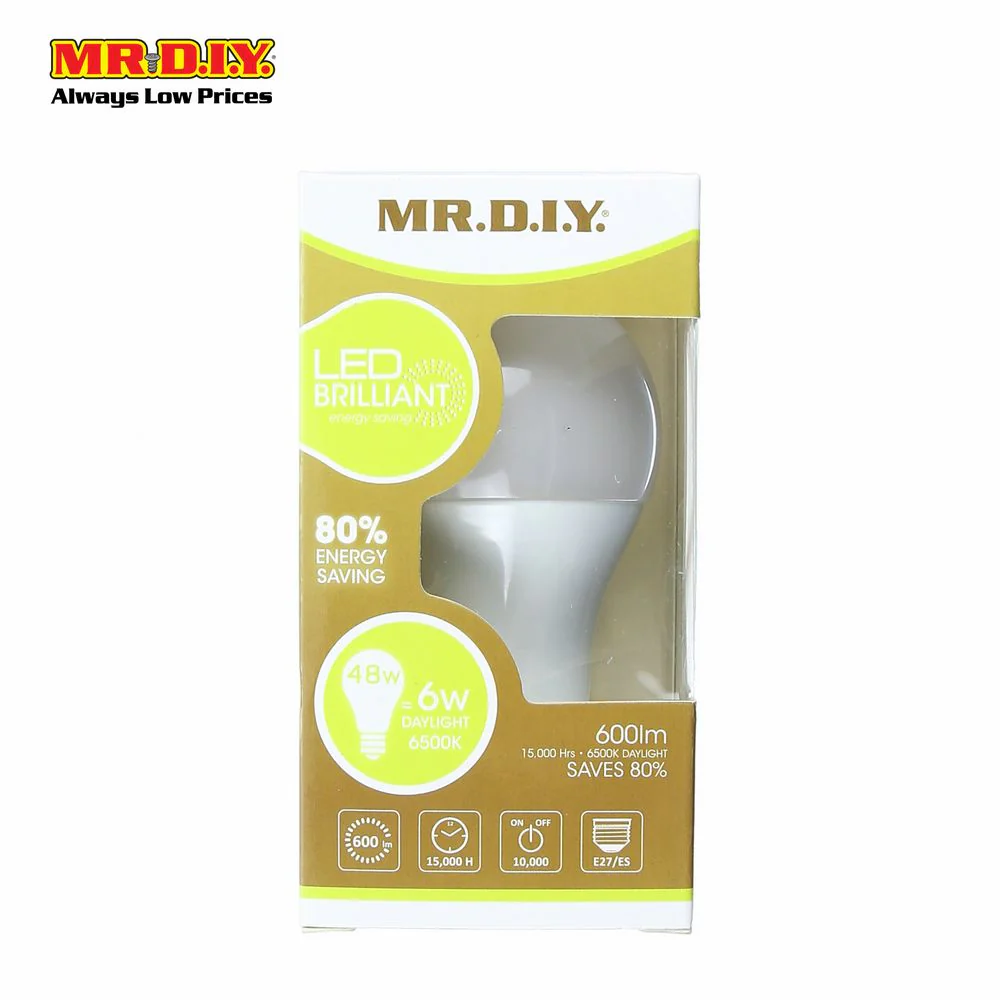 (MR.DIY) BRILLIANT LED Bulb Daylight 6W - Image 2