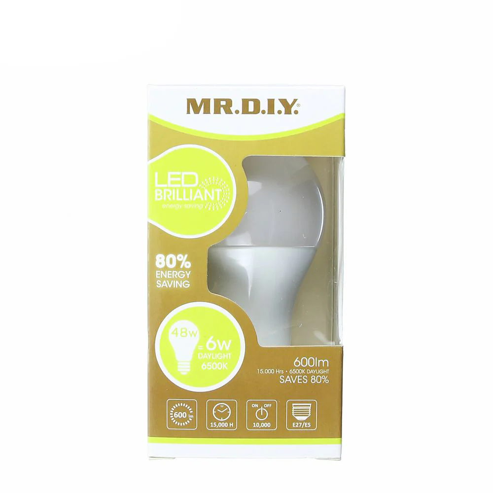 (MR.DIY) BRILLIANT LED Bulb Daylight 6W - Image 4