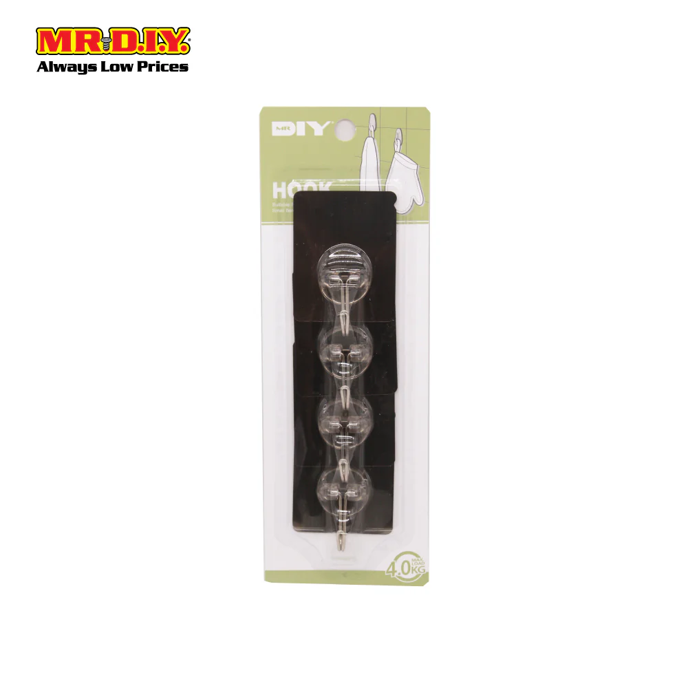 (MR.DIY) Brush Metal Design Hook (4pcs) HY-0551 - Image 2