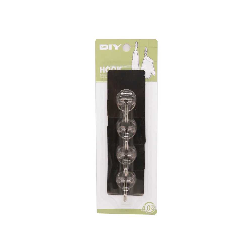 (MR.DIY) Brush Metal Design Hook (4pcs) HY-0551 - Image 3