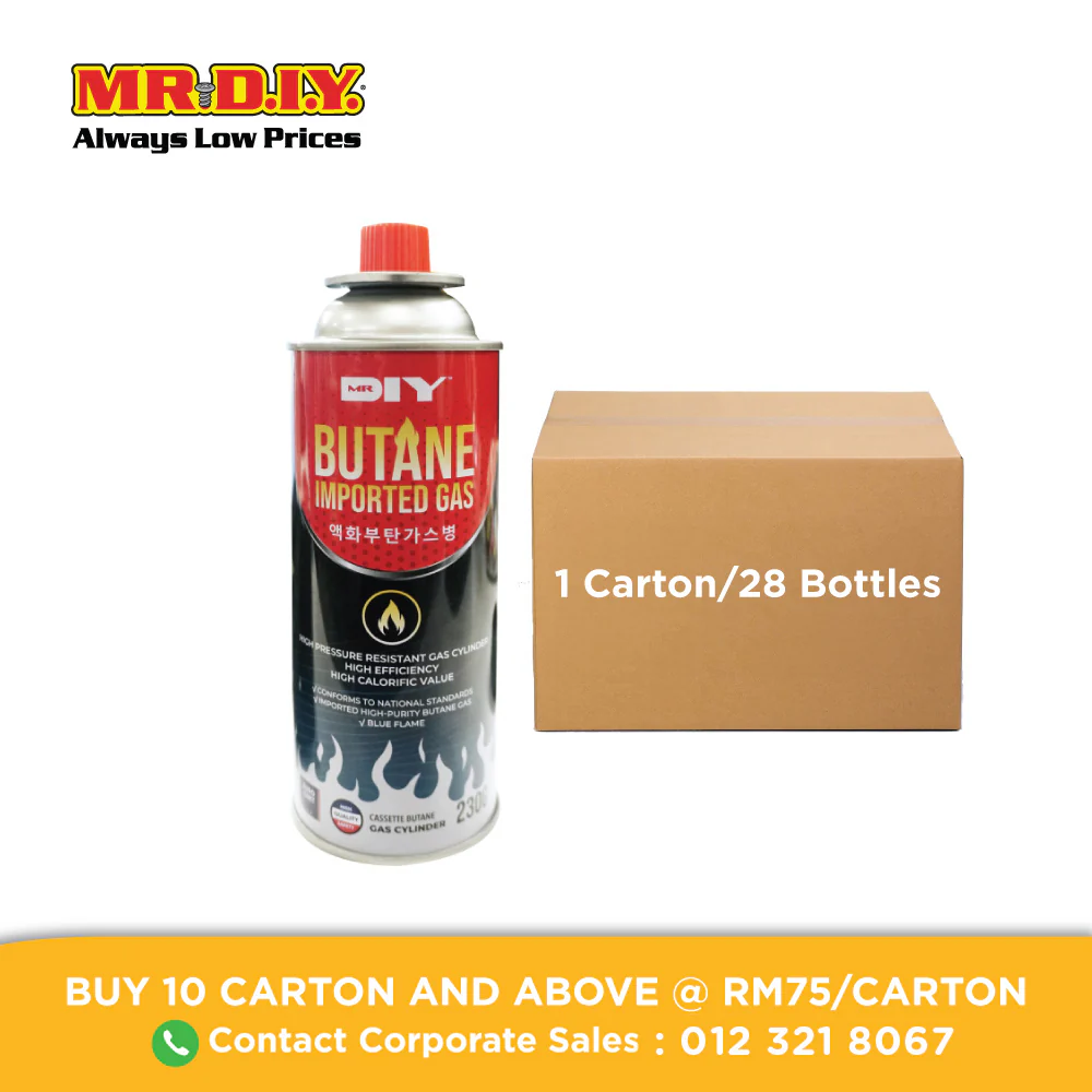 (MR.DIY) Butane Imported Gas Cartridge (230g) - Image 9