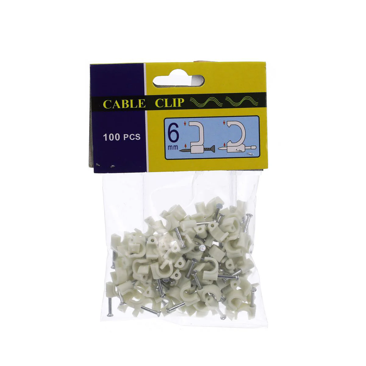 (MR.DIY) Cable Clip 6mm (100 pcs) - Image 3