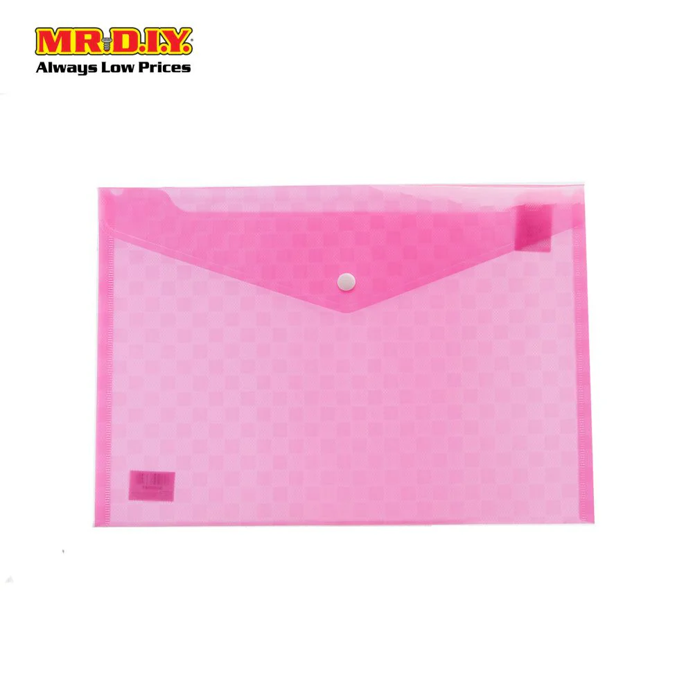 (MR.DIY) Checkered Snap Button Document Folder  (1pc) - Image 6
