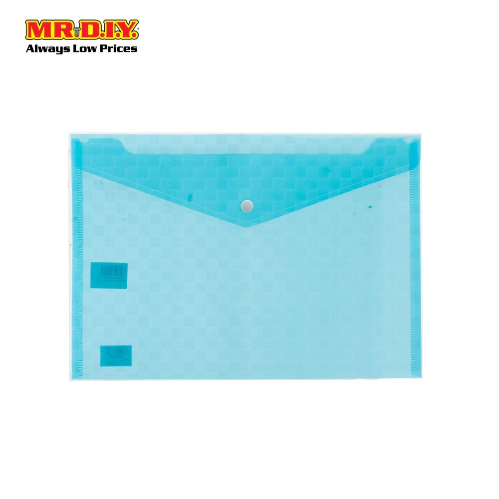 (MR.DIY) Checkered Snap Button Document Folder  (1pc) - Image 7