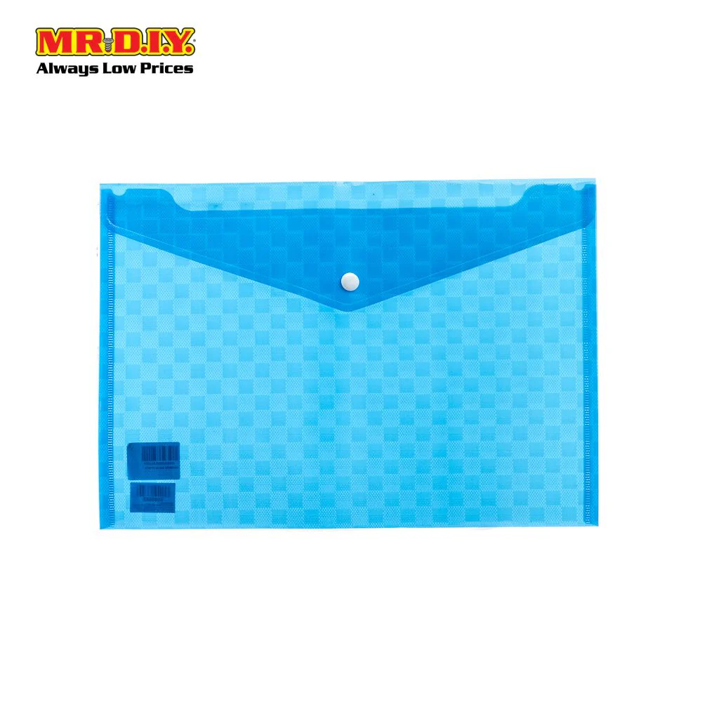 (MR.DIY) Checkered Snap Button Document Folder  (1pc) - Image 8