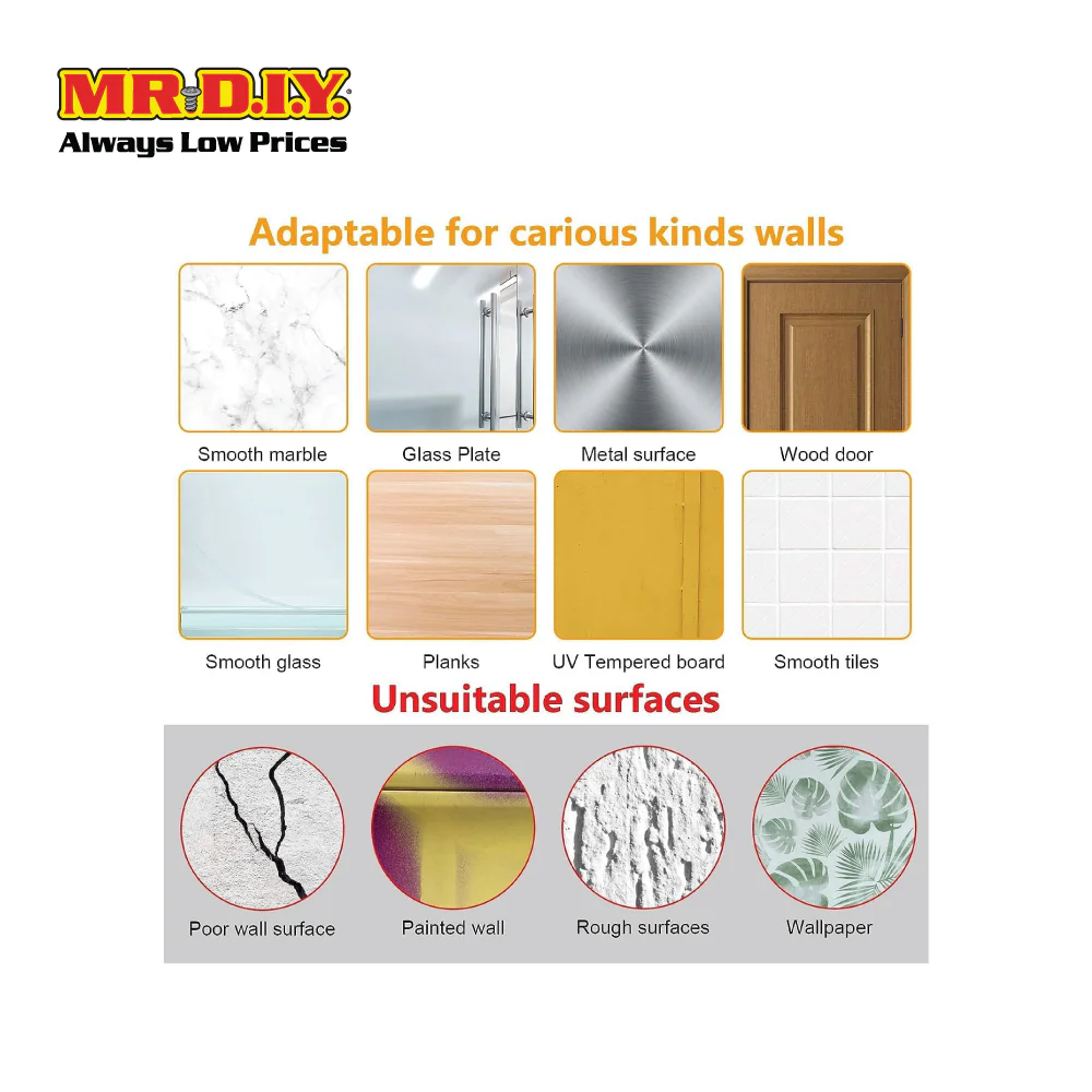 (MR.DIY) Clear Adhesive Wall Hook (6 pcs) - Image 4