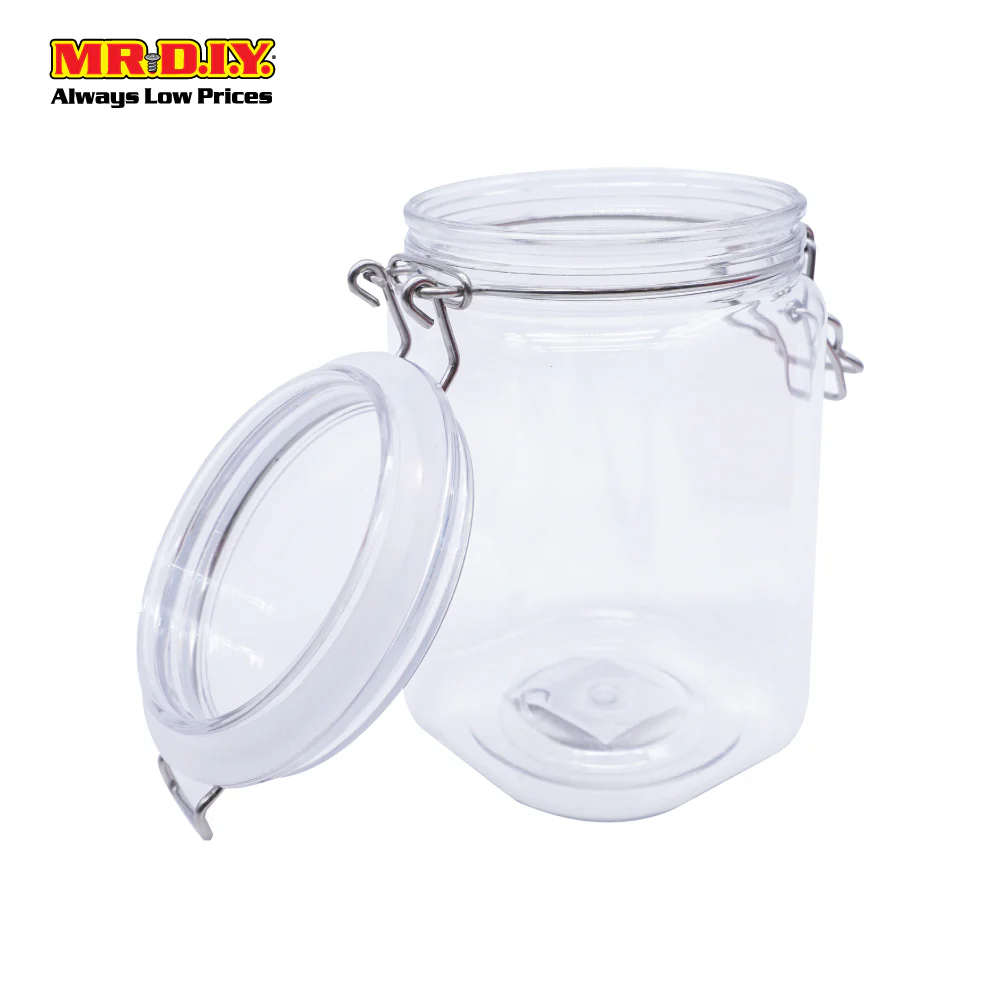 (MR.DIY) Clear Plastic Airtight Clip Round Jar Food Container (9cm) - Image 2