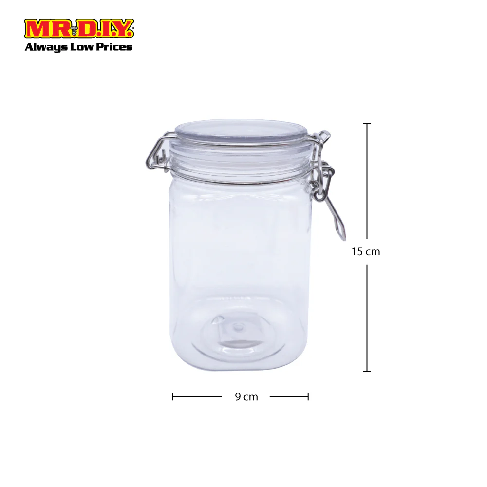 (MR.DIY) Clear Plastic Airtight Clip Round Jar Food Container (9cm) - Image 3
