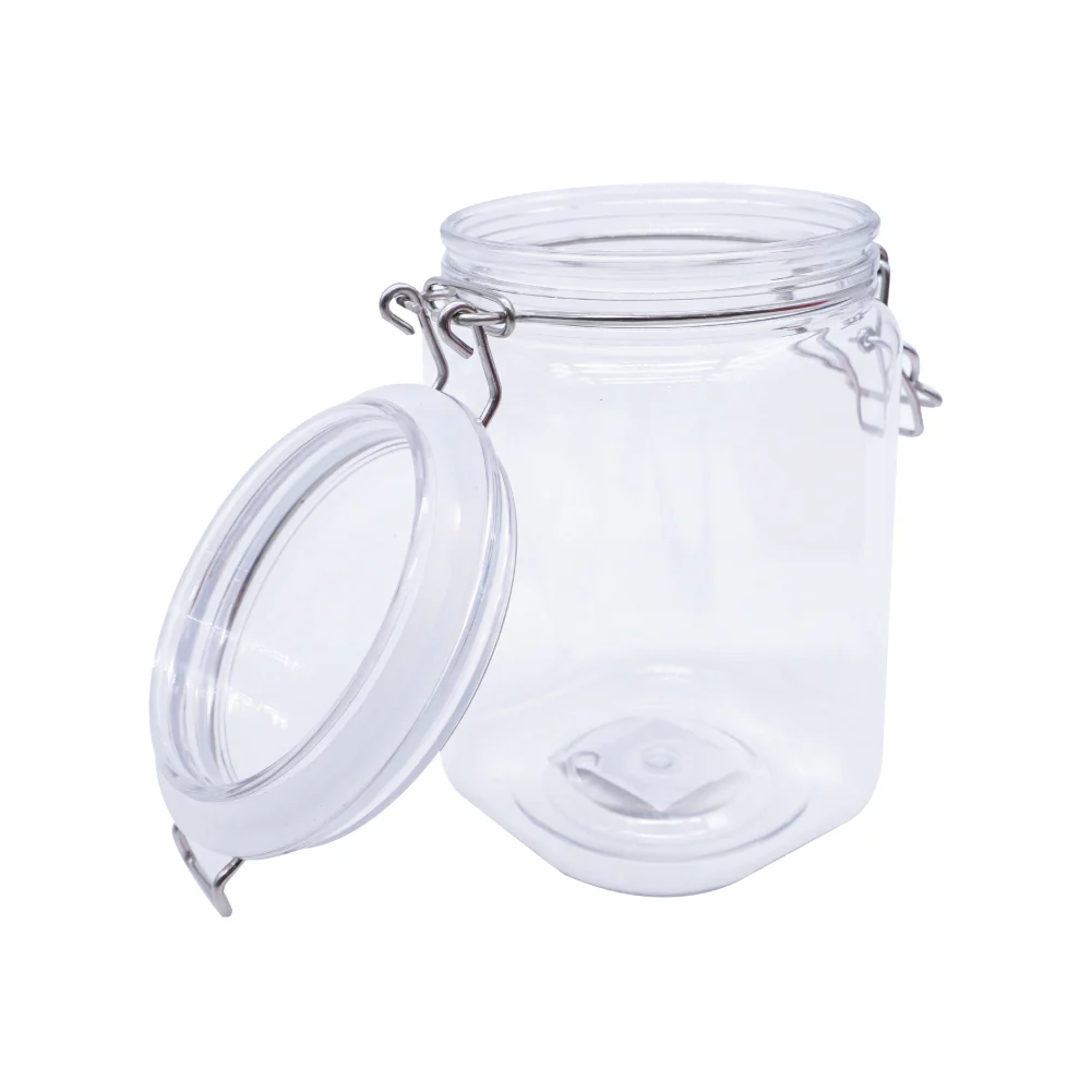 (MR.DIY) Clear Plastic Airtight Clip Round Jar Food Container (9cm) - Image 4
