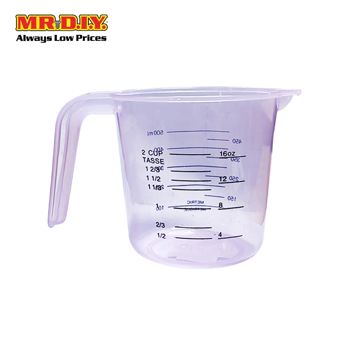 (MR.DIY) Clear Plastic Measuring Cup (500ml) - Image 6