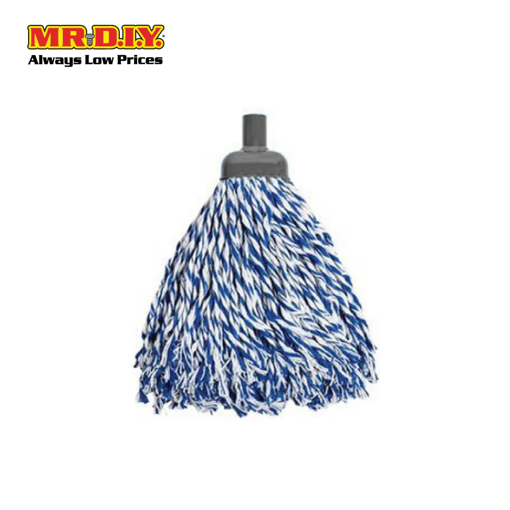 (MR.DIY) Cotton Replacement Floor Round Mop Head (Blue) - Image 2