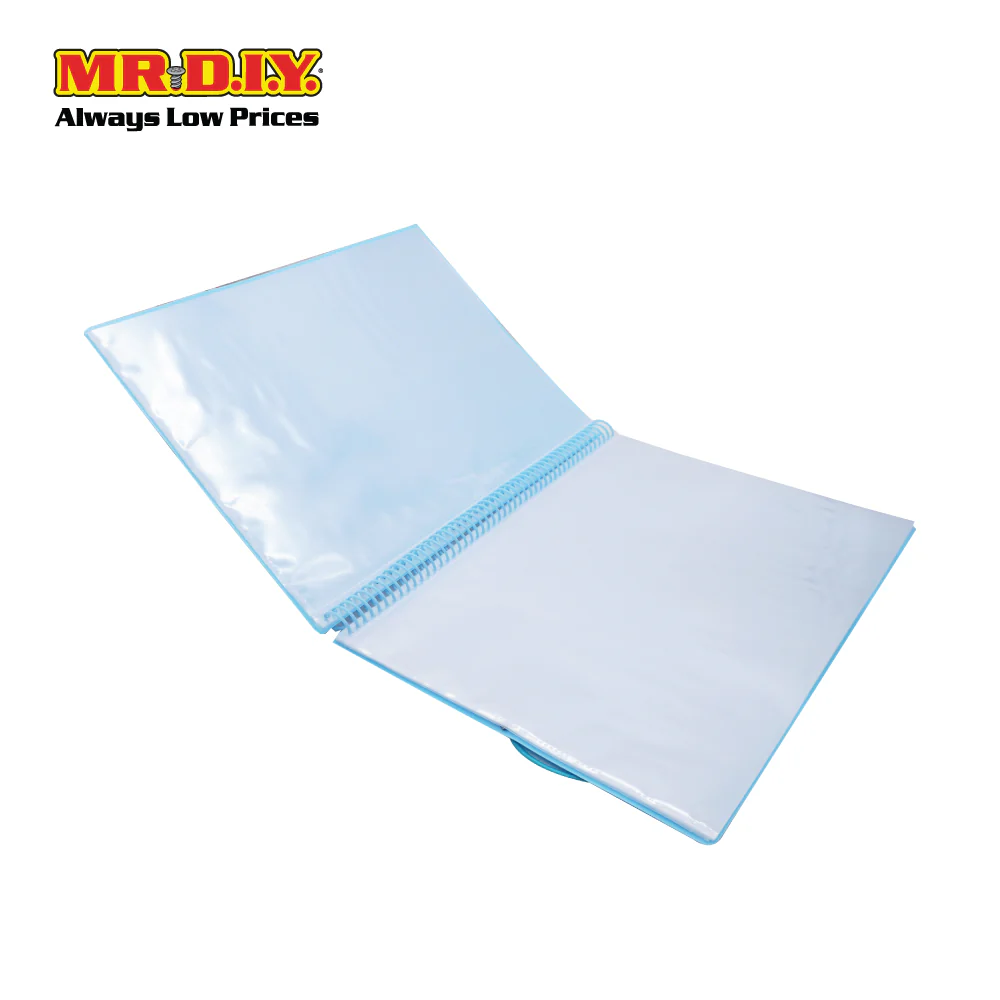(MR.DIY) Cover 20 Pocket Spiral Binder Clear Book Display File - Image 4