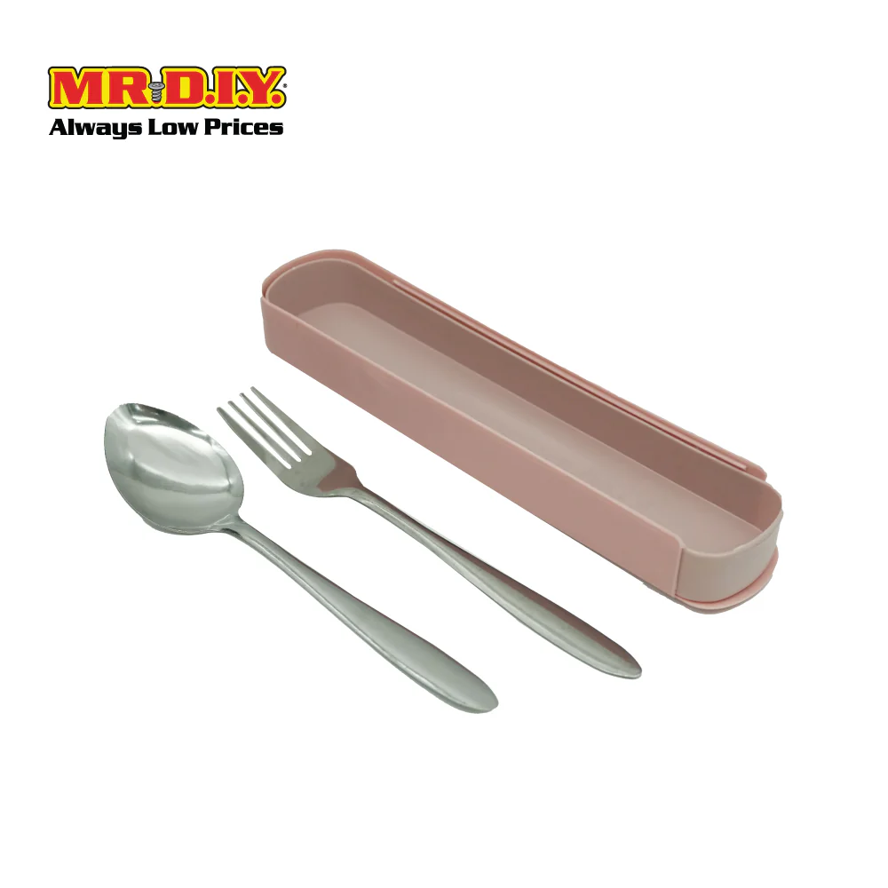 (MR.DIY) Cutlery Set Spoon & Fork With Cover - Image 3