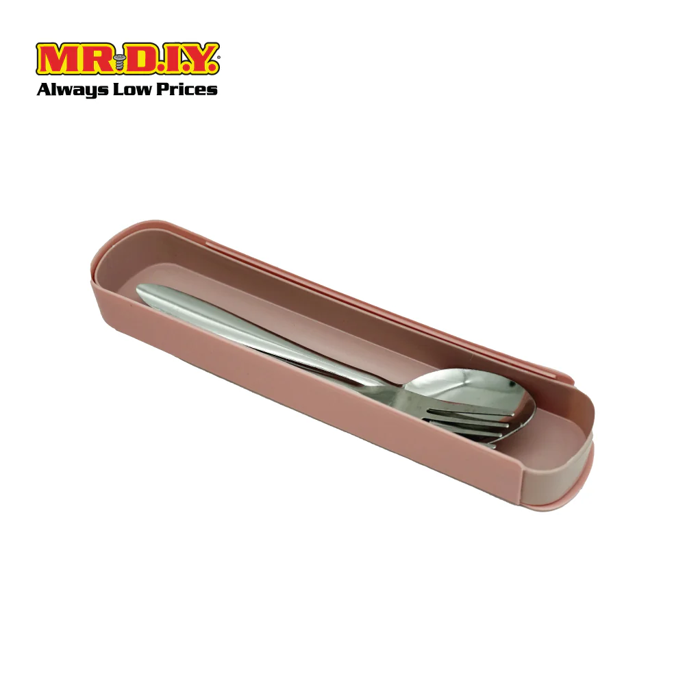 (MR.DIY) Cutlery Set Spoon & Fork With Cover - Image 4