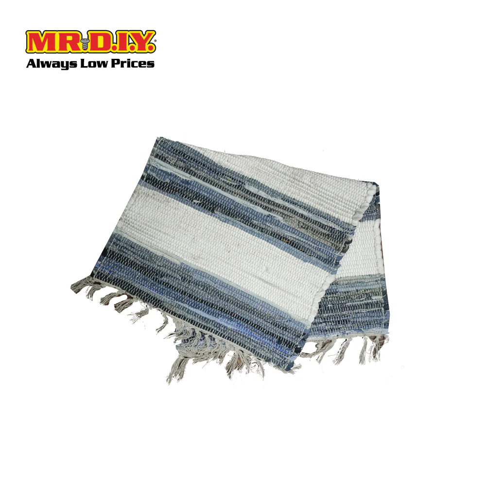 (MR.DIY) Denim-Style Indoor Outdoor Multicolor Chindi Rug (50cm x 80cm) - Image 3