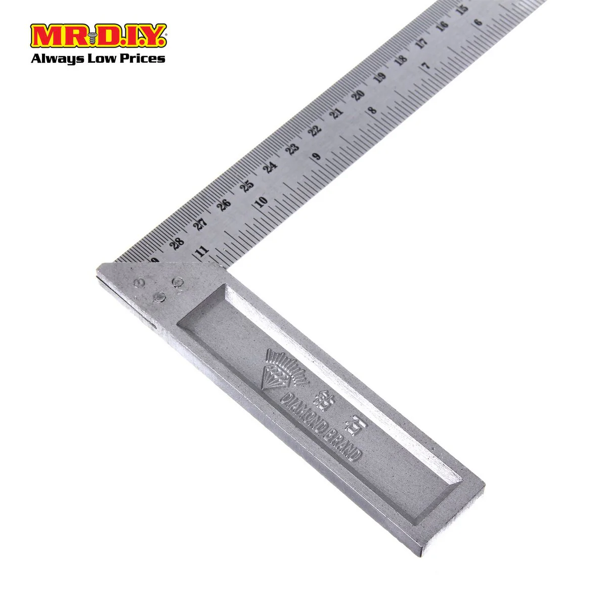 (MR.DIY) DIAMOND L-Shaped Metal Ruler 300mm - Image 2