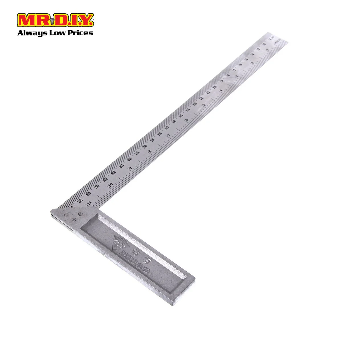 (MR.DIY) DIAMOND L-Shaped Metal Ruler 300mm - Image 3