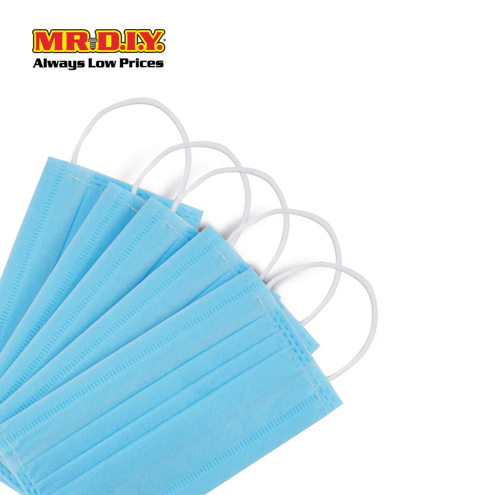 (MR.DIY) Disposable 3-Layer Filter Kids Face Mask (50pcs) -Blue - Image 3