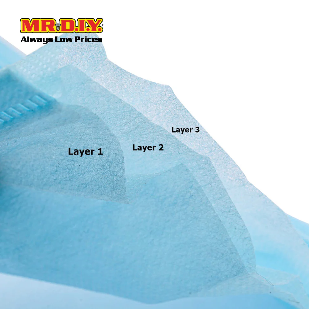 (MR.DIY) Disposable 3-Layer Filter Kids Face Mask (50pcs) -Blue - Image 4