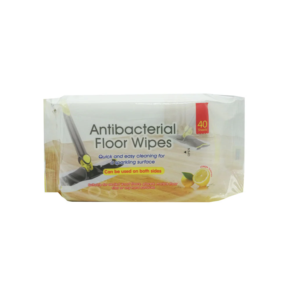 (MR.DIY) Disposable Antibacterial Cleaning Floor Wet Wipes Lemon (40'S) - Image 2